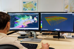 Met 3D-scanning en modellering brengen we bestaande situaties nauwkeurig digitaal in beeld. We vertalen miljoenen meetpunten naar bruikbare geo-informatie, puntenwolken, tekeningen en 3D-modellen.